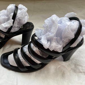 Via Spiga for Neiman Marcus Black Strappy Sandals